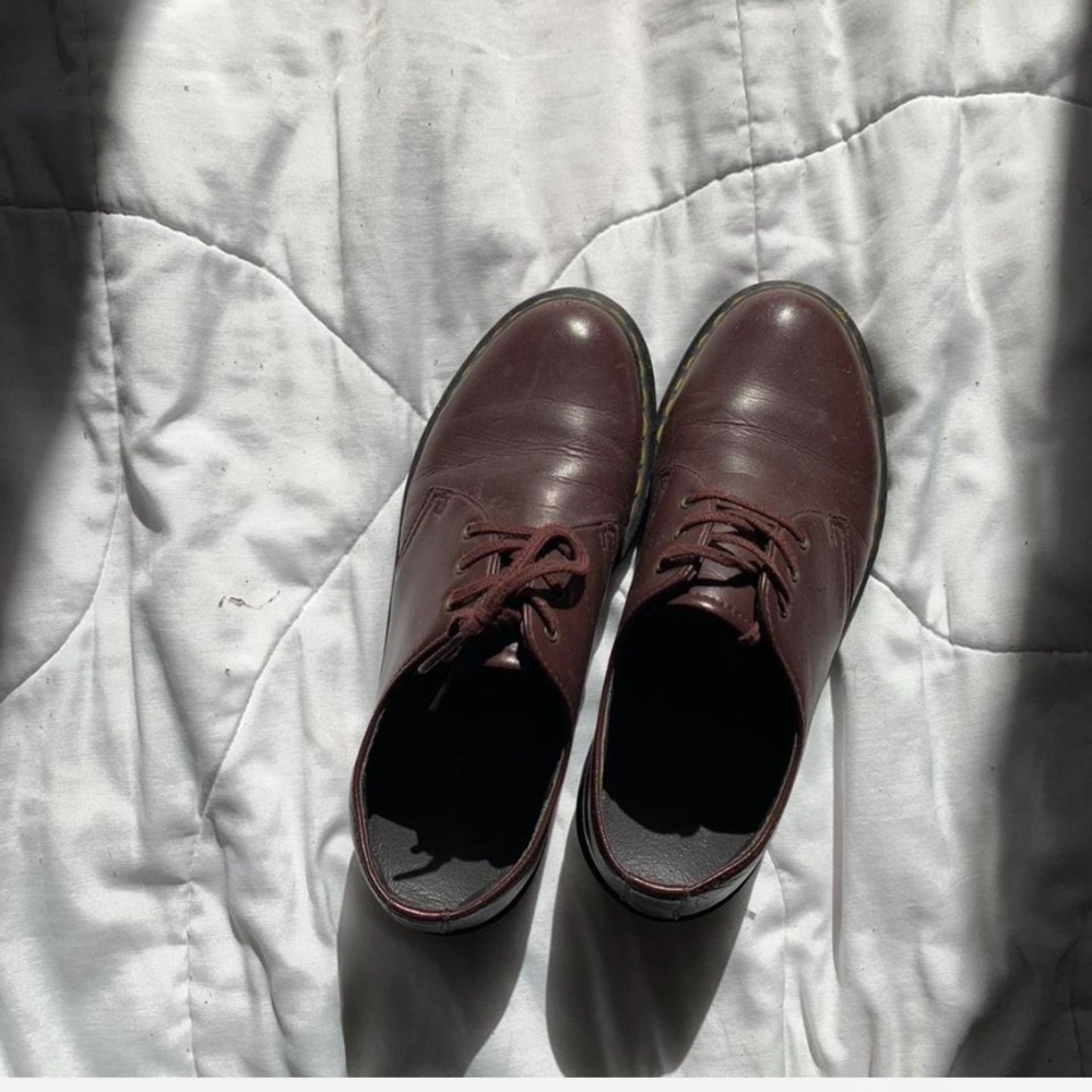 Dr Martens Burgundy Brown Shoes